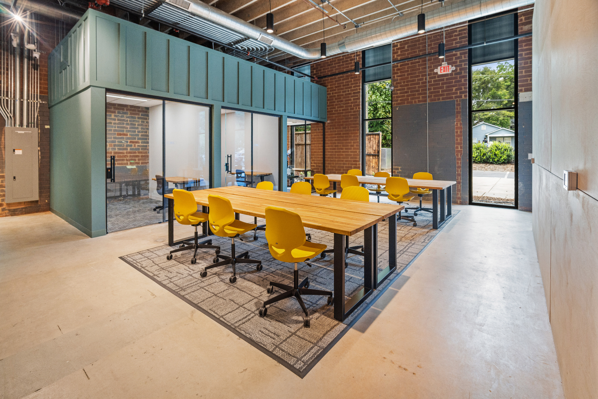 Dedicated Open Desk workspace at Spur Line Creative coworking in Charlotte, NC